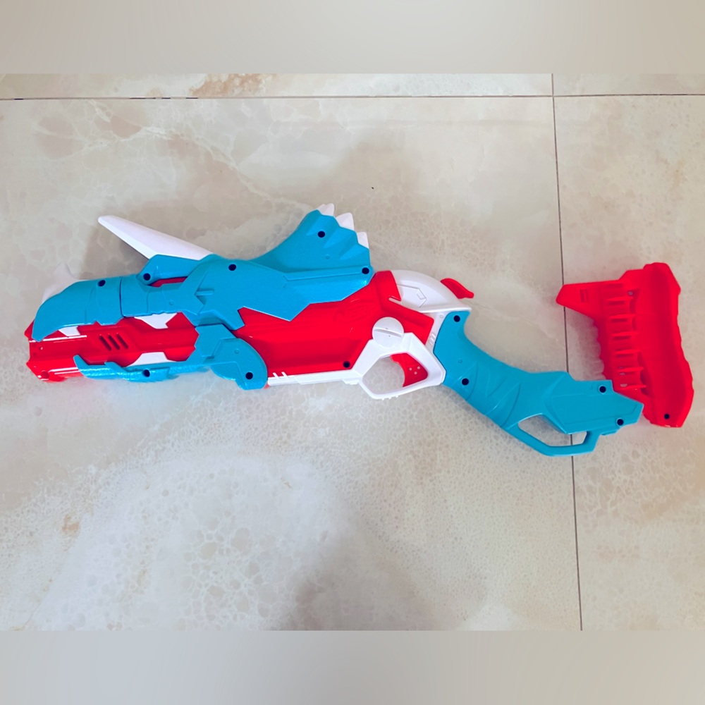 Nerf triceratops triple shot shotgun